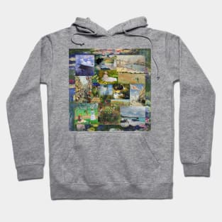 Claude Monet Impressionist Paintings Collage Hoodie